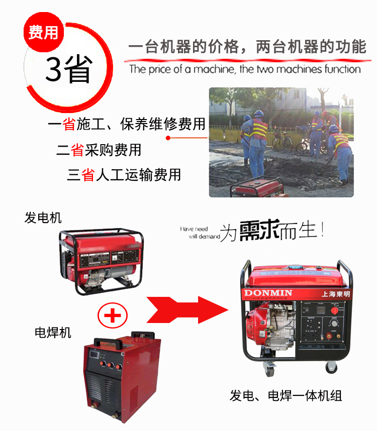 單相5kw汽油發電電焊一體機輔圖