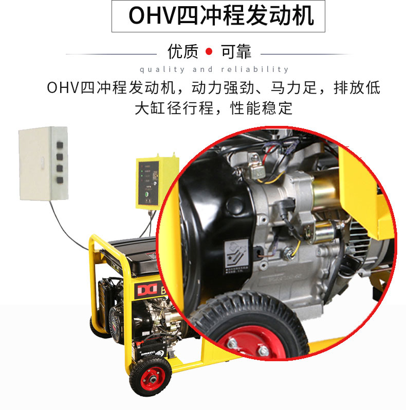 單相7.5kW無(wú)人值守ATS小型汽油發(fā)電機(jī)組特點(diǎn)