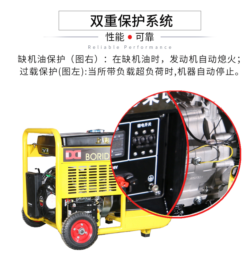 BR系列單三相8kw汽油發電機特點